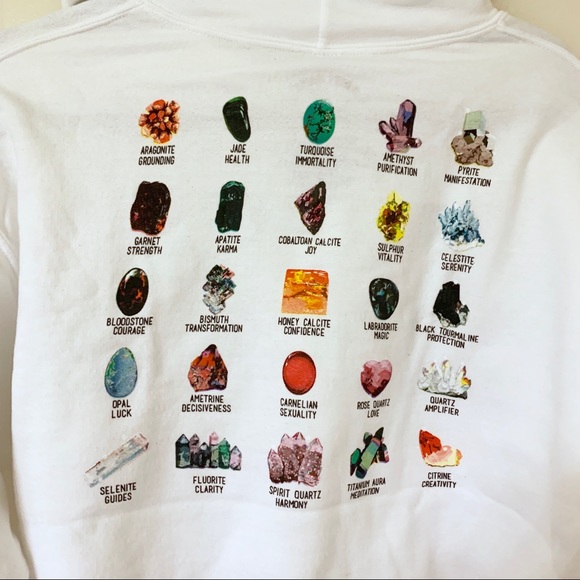 White Crystal Warrior Graphic Pullover Hoodie - Picture 6 of 7